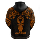 Personalised New Zealand Te Reo Maori Hoodie Kia Kaha Maori Language Week Gold Style LT9