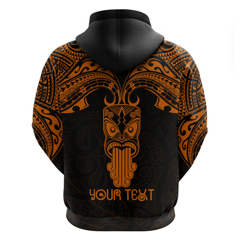 Personalised New Zealand Te Reo Maori Hoodie Kia Kaha Maori Language Week Gold Style LT9