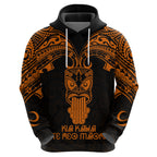 Personalised New Zealand Te Reo Maori Hoodie Kia Kaha Maori Language Week Gold Style LT9