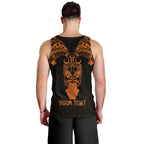 Personalised New Zealand Te Reo Maori Men Tank Top Kia Kaha Maori Language Week Gold Style LT9