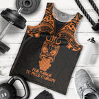 Personalised New Zealand Te Reo Maori Men Tank Top Kia Kaha Maori Language Week Gold Style LT9