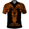 Personalised New Zealand Te Reo Maori Polo Shirt Kia Kaha Maori Language Week Gold Style LT9