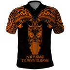 Personalised New Zealand Te Reo Maori Polo Shirt Kia Kaha Maori Language Week Gold Style LT9