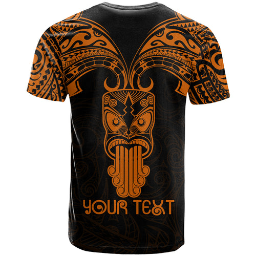 Personalised New Zealand Te Reo Maori T Shirt Kia Kaha Maori Language Week Gold Style LT9