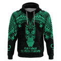 Personalised New Zealand Te Reo Maori Hoodie Kia Kaha Maori Language Week Green Style LT9