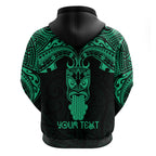 Personalised New Zealand Te Reo Maori Hoodie Kia Kaha Maori Language Week Green Style LT9