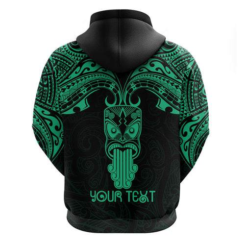 Personalised New Zealand Te Reo Maori Hoodie Kia Kaha Maori Language Week Green Style LT9