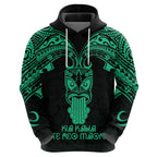 Personalised New Zealand Te Reo Maori Hoodie Kia Kaha Maori Language Week Green Style LT9