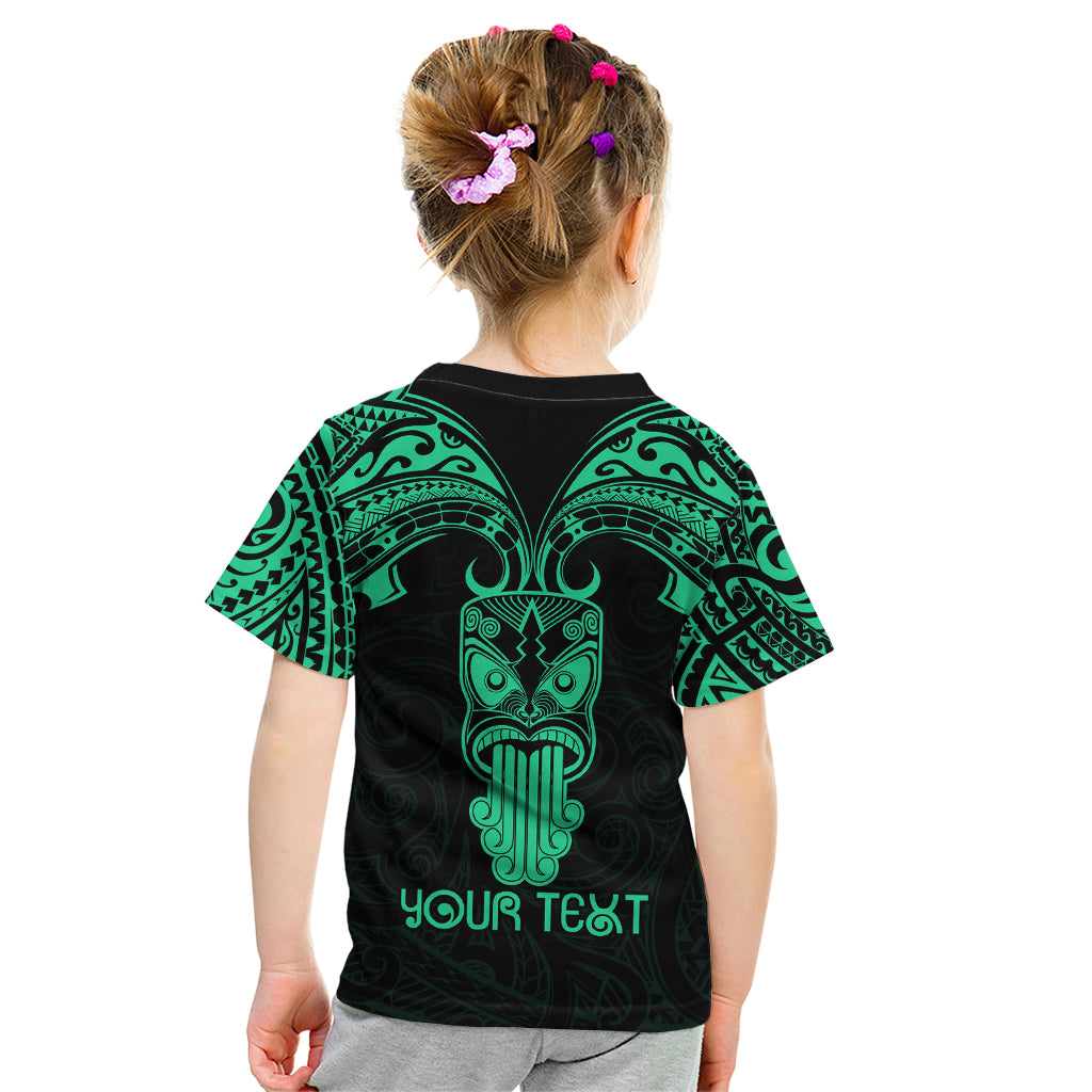 Personalised New Zealand Te Reo Maori Kid T Shirt Kia Kaha Maori Language Week Green Style LT9