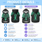 Personalised New Zealand Te Reo Maori Pet Hoodie Kia Kaha Maori Language Week Green Style