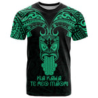 Personalised New Zealand Te Reo Maori T Shirt Kia Kaha Maori Language Week Green Style LT9