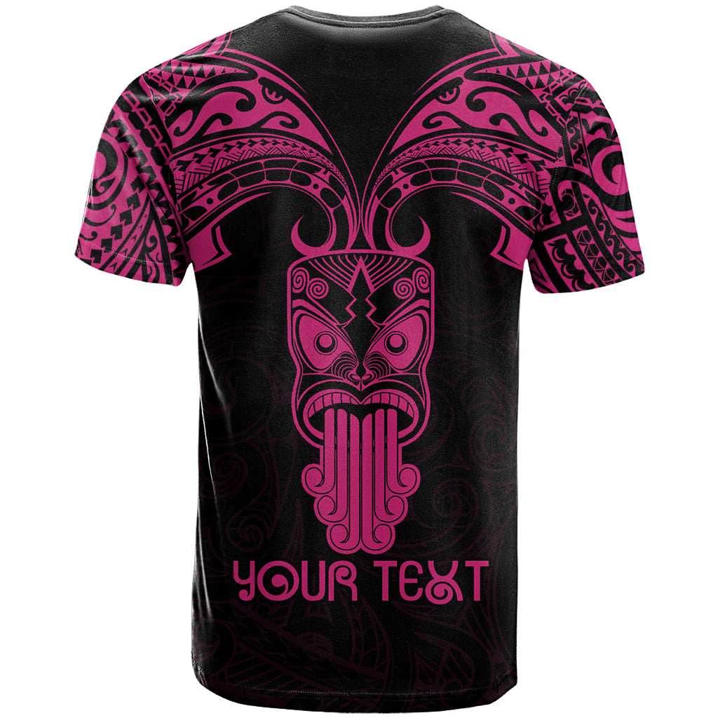 Personalised New Zealand Te Reo Maori T Shirt Kia Kaha Maori Language Week Pink Style LT9