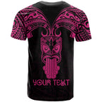 Personalised New Zealand Te Reo Maori T Shirt Kia Kaha Maori Language Week Pink Style LT9
