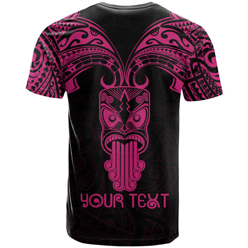 Personalised New Zealand Te Reo Maori T Shirt Kia Kaha Maori Language Week Pink Style LT9