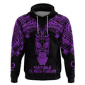 Personalised New Zealand Te Reo Maori Hoodie Kia Kaha Maori Language Week Purple Style LT9