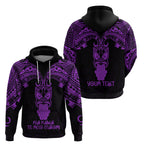Personalised New Zealand Te Reo Maori Hoodie Kia Kaha Maori Language Week Purple Style LT9