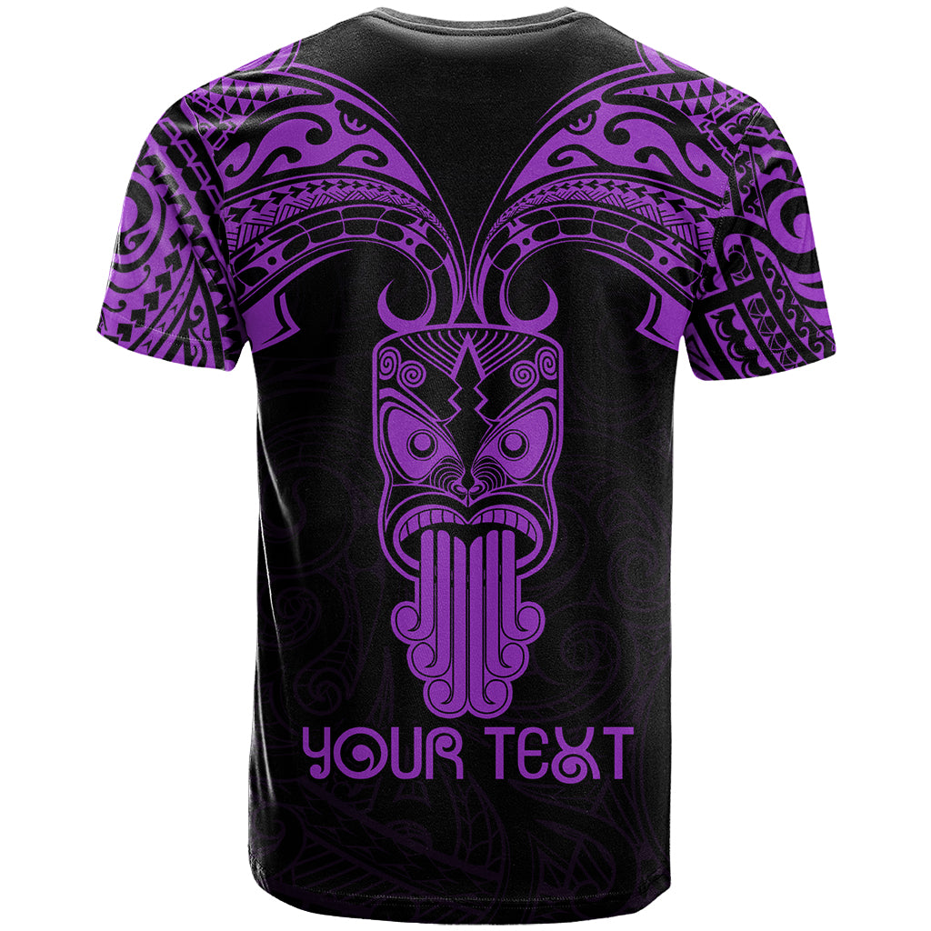 Personalised New Zealand Te Reo Maori T Shirt Kia Kaha Maori Language Week Purple Style LT9