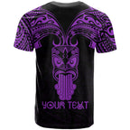 Personalised New Zealand Te Reo Maori T Shirt Kia Kaha Maori Language Week Purple Style LT9