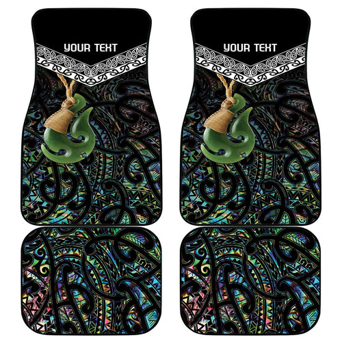 Personalised Maori Manaia Car Mats New Zealand Tribal Hei Matau Papua Shell