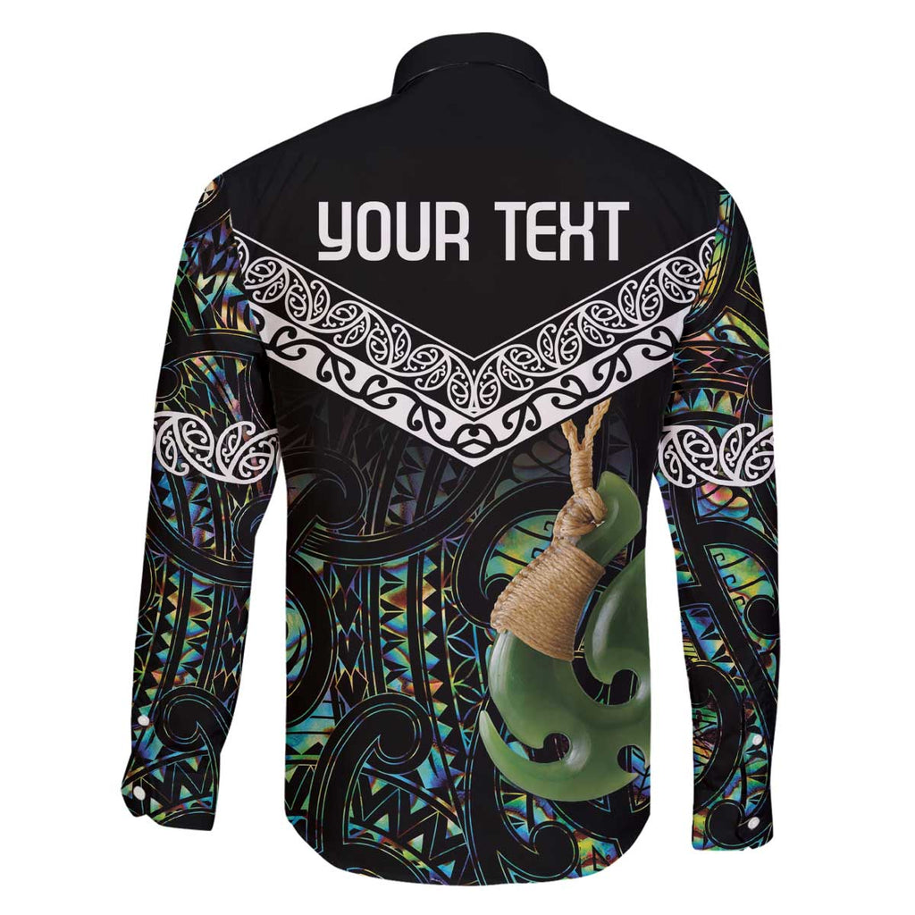 Personalised Maori Manaia Family Matching Off The Shoulder Long Sleeve Dress and Hawaiian Shirt New Zealand Tribal Hei Matau Papua Shell