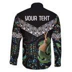 Personalised Maori Manaia Family Matching Short Sleeve Bodycon Dress and Hawaiian Shirt New Zealand Tribal Hei Matau Papua Shell