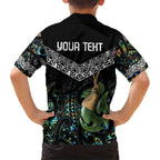 Personalised Maori Manaia Hawaiian Shirt New Zealand Tribal Hei Matau Papua Shell