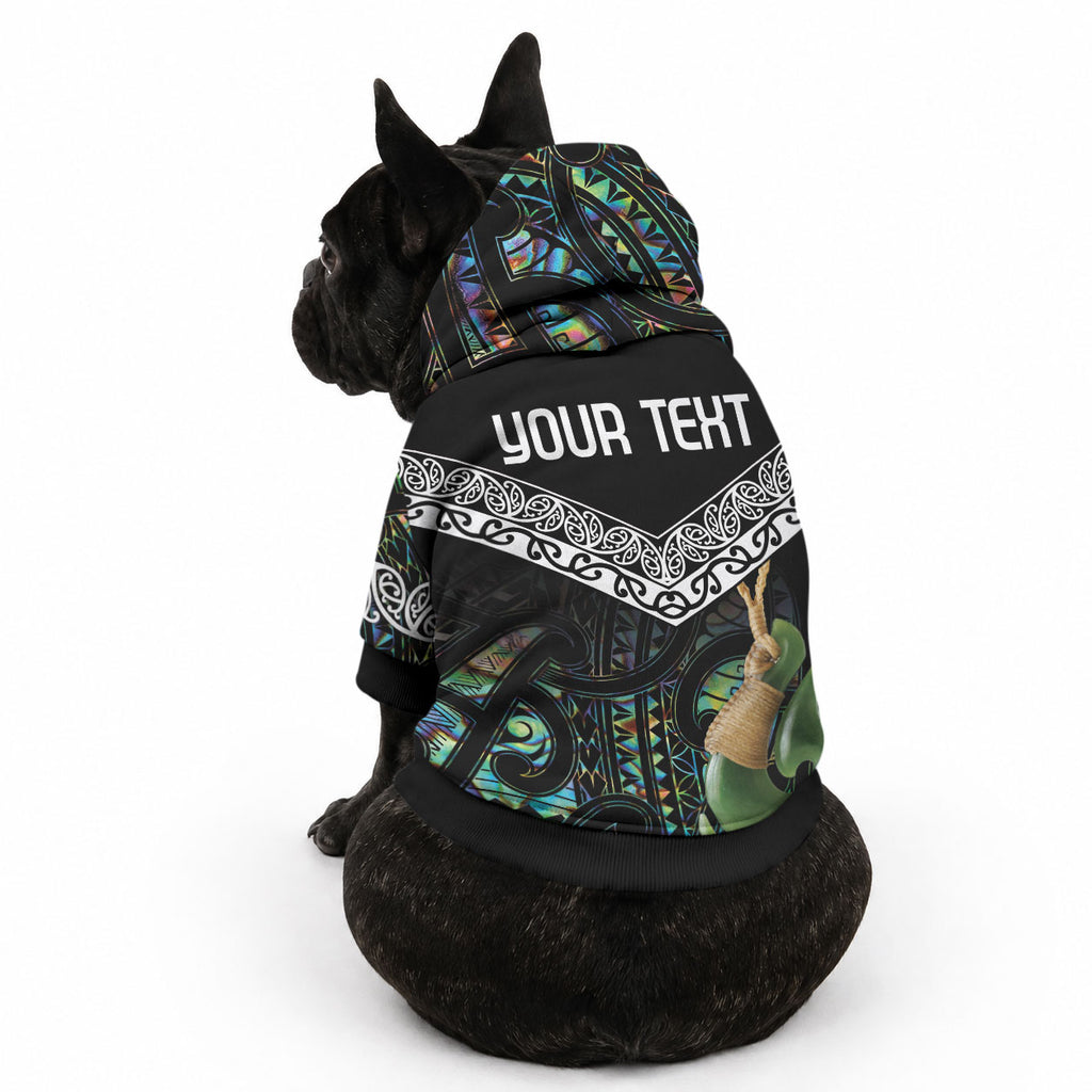 Personalised Maori Manaia Pet Hoodie New Zealand Tribal Hei Matau Papua Shell