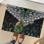 Personalised Maori Manaia Rubber Doormat New Zealand Tribal Hei Matau Papua Shell