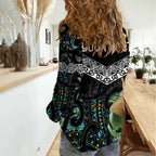 Personalised Maori Manaia Women Casual Shirt New Zealand Tribal Hei Matau Papua Shell
