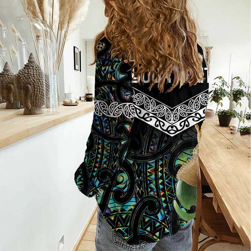 Personalised Maori Manaia Women Casual Shirt New Zealand Tribal Hei Matau Papua Shell