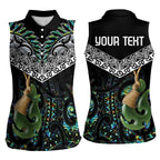 Personalised Maori Manaia Women Sleeveless Polo Shirt New Zealand Tribal Hei Matau Papua Shell