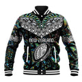 Custom New Zealand Baseball Jacket Maori Rugby Tattoo Papua Shell