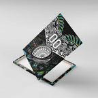 Custom New Zealand Canvas Wall Art Maori Rugby Tattoo Papua Shell