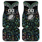 Custom New Zealand Car Mats Maori Rugby Tattoo Papua Shell