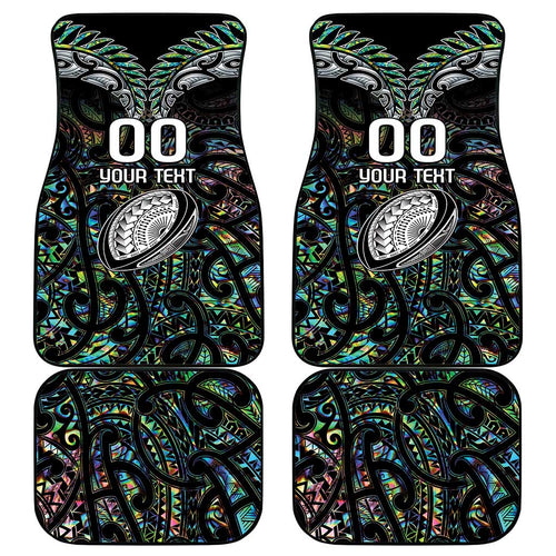 Custom New Zealand Car Mats Maori Rugby Tattoo Papua Shell