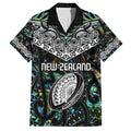 Custom New Zealand Family Matching Long Sleeve Bodycon Dress and Hawaiian Shirt Maori Rugby Tattoo Papua Shell
