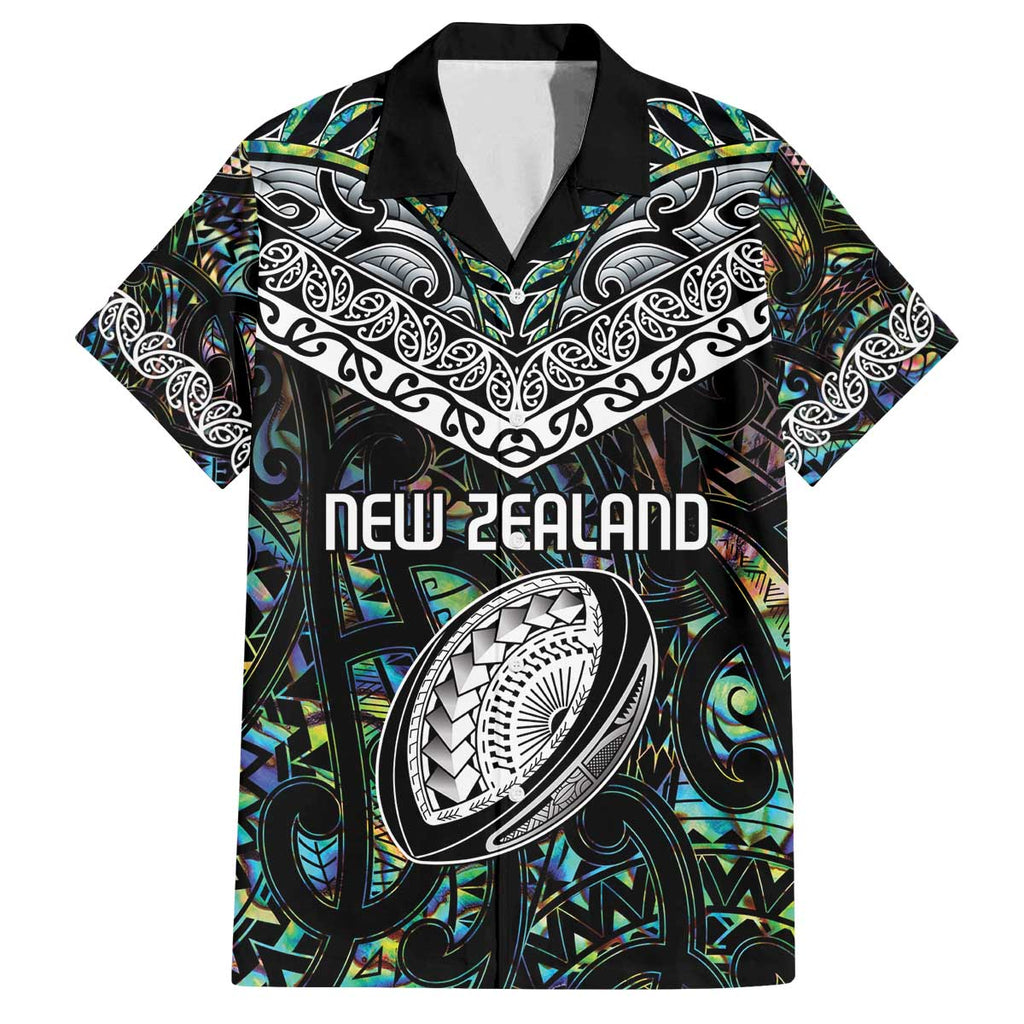 Custom New Zealand Family Matching Off The Shoulder Long Sleeve Dress and Hawaiian Shirt Maori Rugby Tattoo Papua Shell