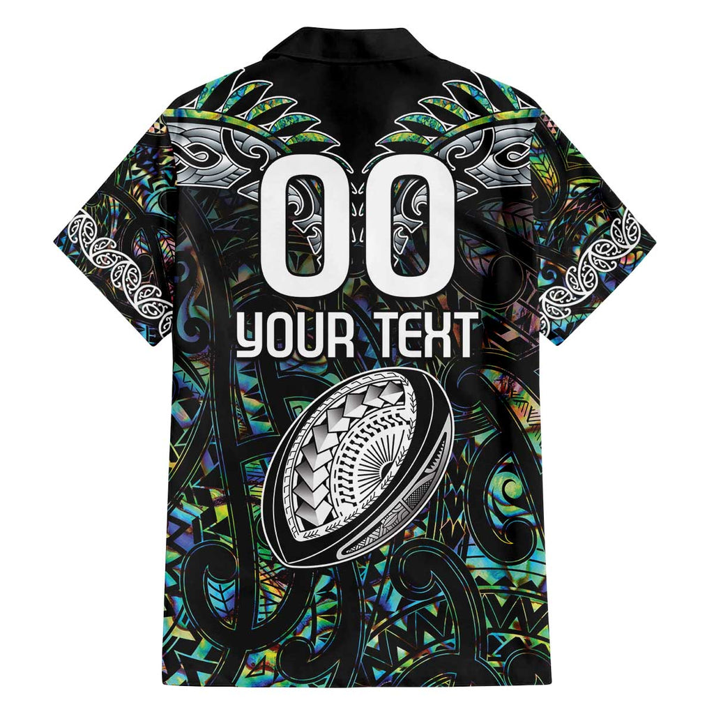 Custom New Zealand Family Matching Off Shoulder Short Dress and Hawaiian Shirt Maori Rugby Tattoo Papua Shell