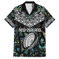 Custom New Zealand Family Matching Puletasi and Hawaiian Shirt Maori Rugby Tattoo Papua Shell