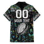 Custom New Zealand Hawaiian Shirt Maori Rugby Tattoo Papua Shell