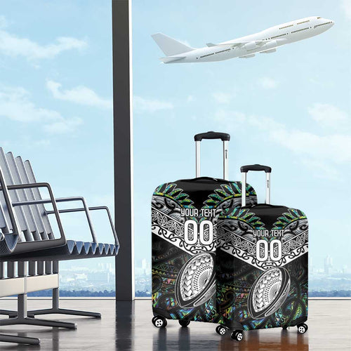 Custom New Zealand Luggage Cover Maori Rugby Tattoo Papua Shell