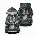 Custom New Zealand Pet Hoodie Maori Rugby Tattoo Papua Shell