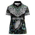 Custom New Zealand Women Polo Shirt Maori Rugby Tattoo Papua Shell