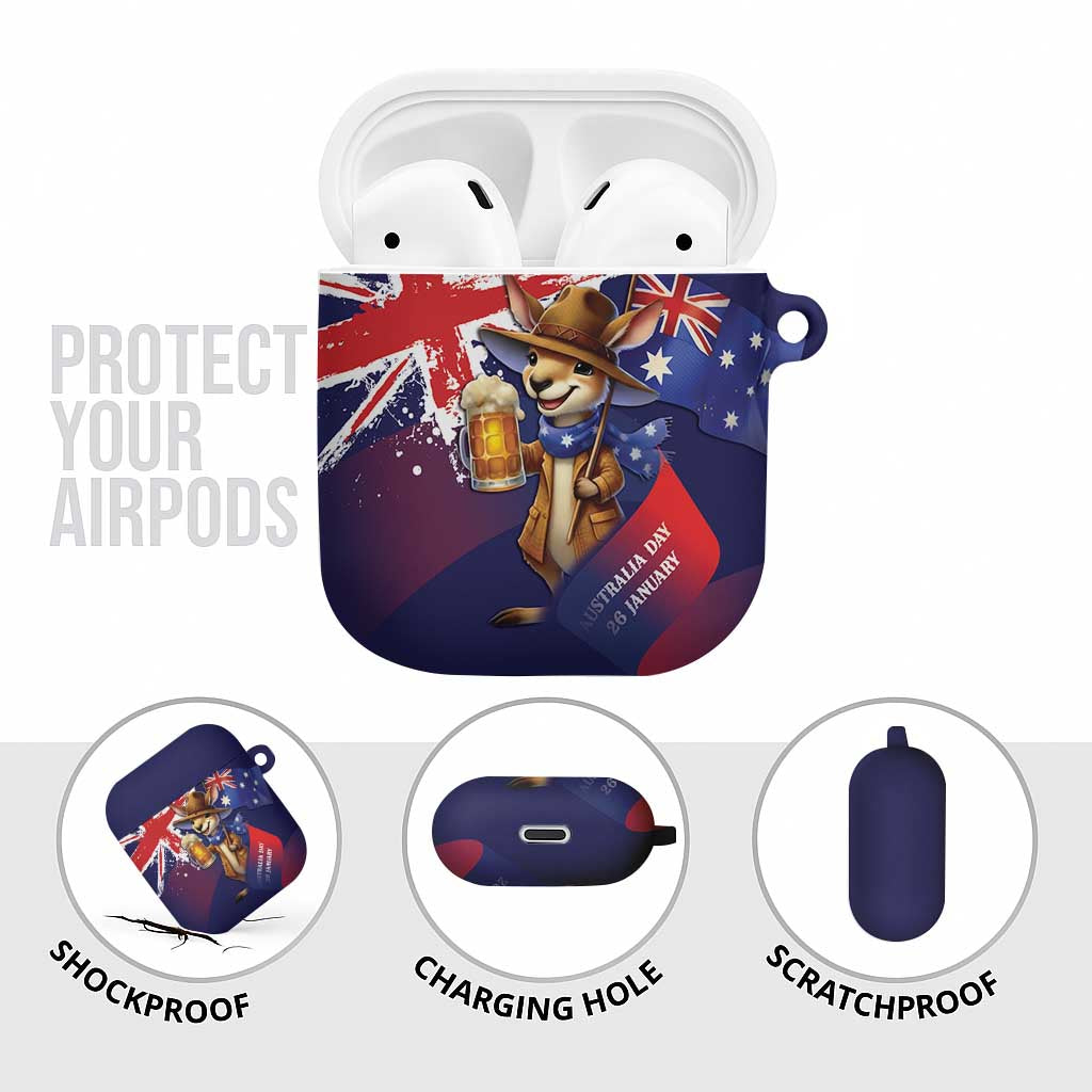 Australia Day Kangaroo Flag AirPods Case Aussie Aussie Aussie Oi Oi Oi - Aussie Hoodie