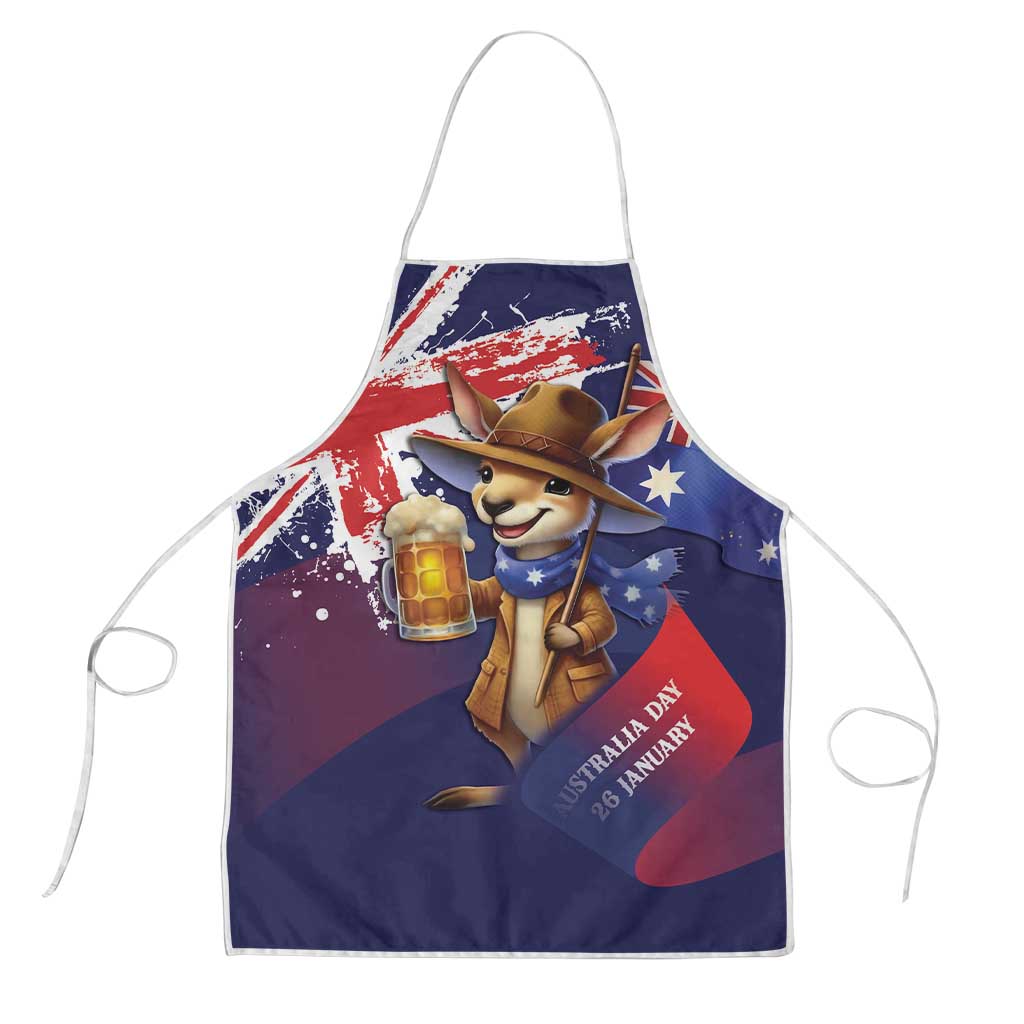 Australia Day Kangaroo Flag Apron Aussie Aussie Aussie Oi Oi Oi - Aussie Hoodie
