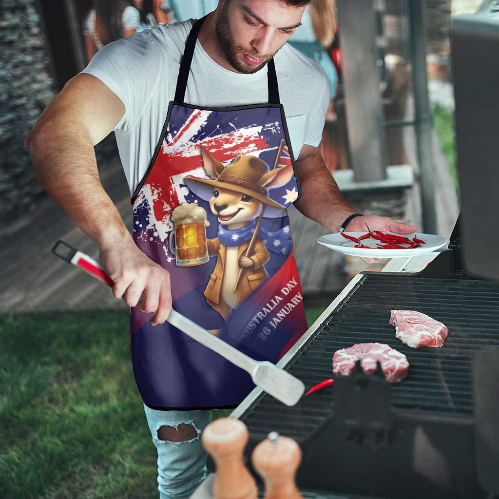 Australia Day Kangaroo Flag Apron Aussie Aussie Aussie Oi Oi Oi - Aussie Hoodie