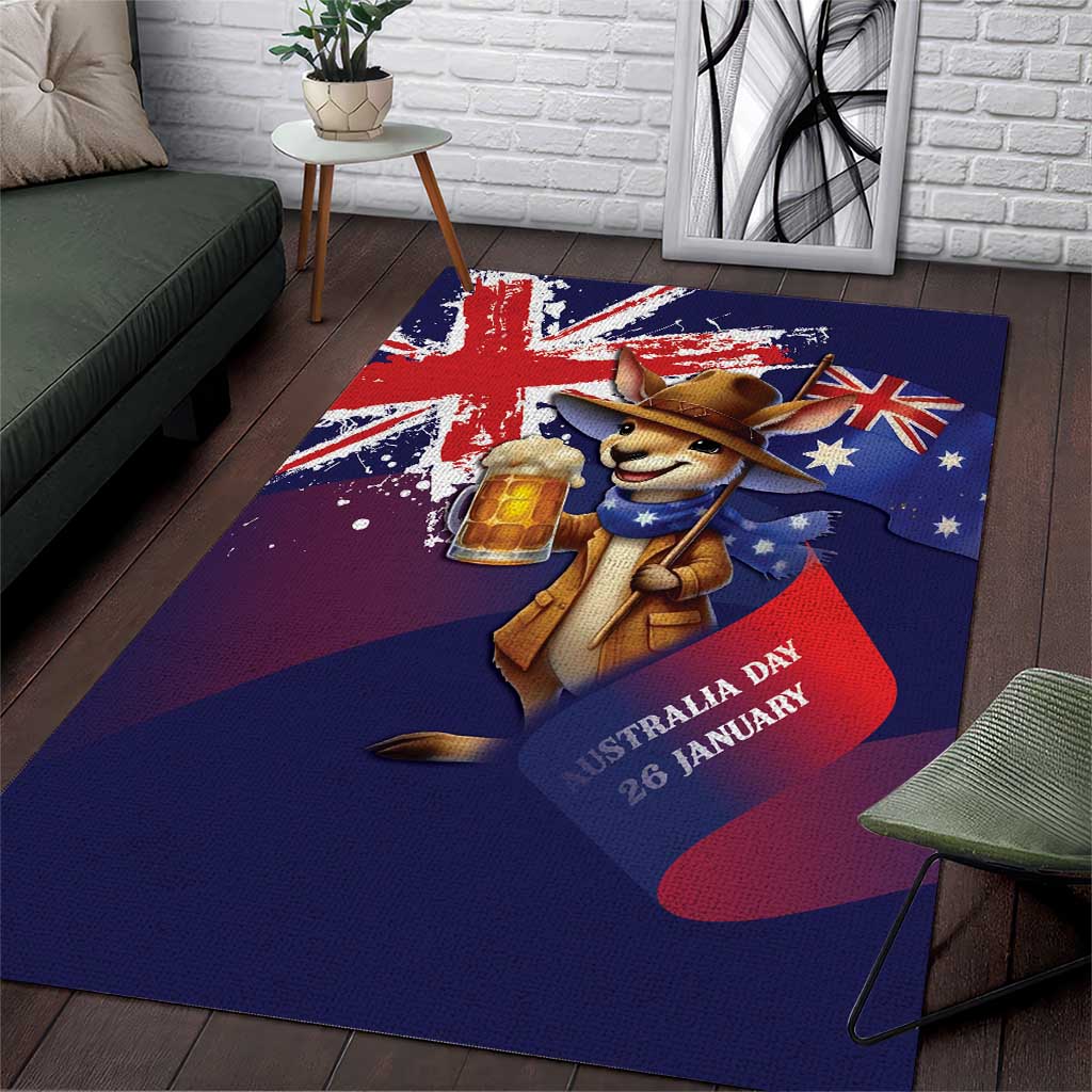 Australia Day Kangaroo Flag Area Rug Aussie Aussie Aussie Oi Oi Oi - Aussie Hoodie