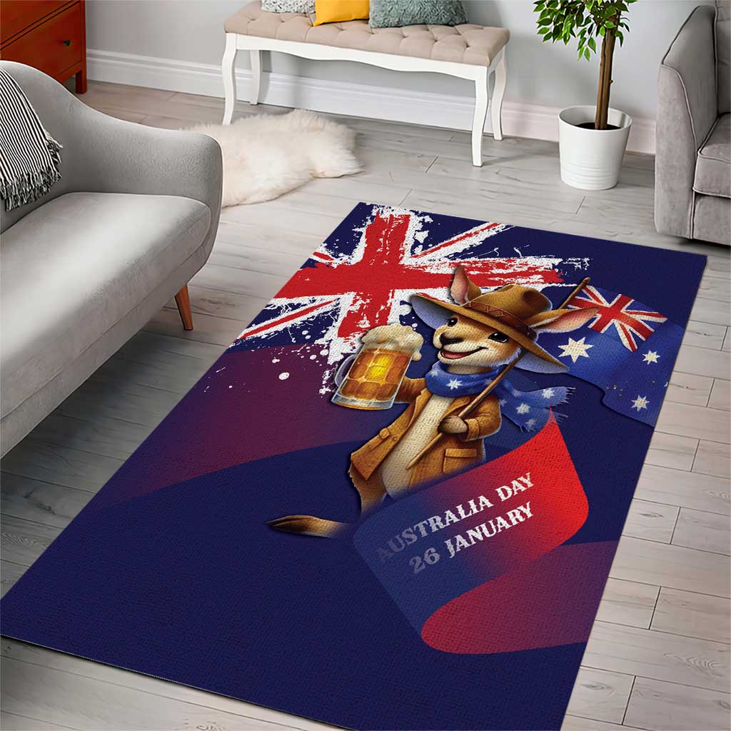 Australia Day Kangaroo Flag Area Rug Aussie Aussie Aussie Oi Oi Oi - Aussie Hoodie