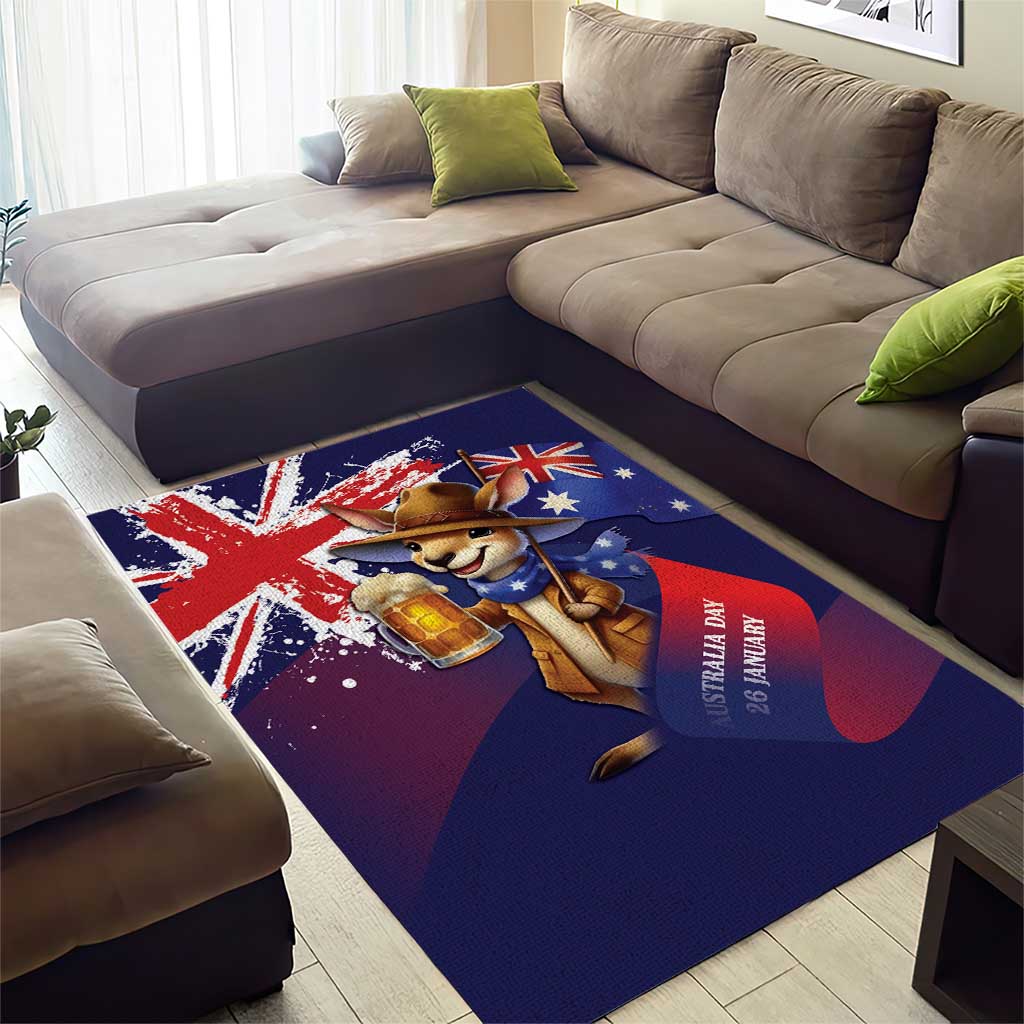 Australia Day Kangaroo Flag Area Rug Aussie Aussie Aussie Oi Oi Oi - Aussie Hoodie
