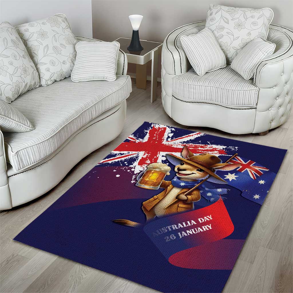 Australia Day Kangaroo Flag Area Rug Aussie Aussie Aussie Oi Oi Oi - Aussie Hoodie